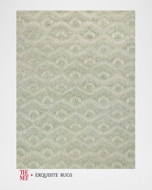 Bargello Hand-Tufted Light Green Rug, 12' x 15'