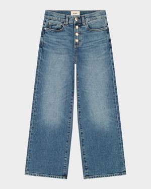 Girl's Lili Wide-Leg Denim Jeans, Size 7-16