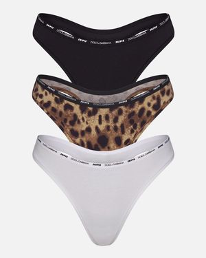 Cotton Jersey 3-Pack Thongs