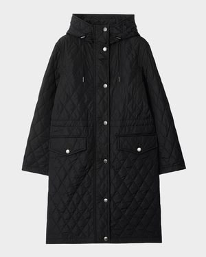 Hillgate Quilted Long Hooded Jacket