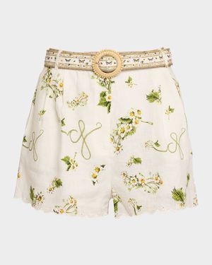 Botanical Utopia Tuck Front Shorts