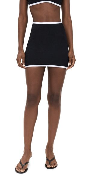 Hunza G Swimskirt Bikini Bottoms Black One Size