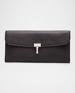 T-Lock Grain Leather Continental Wallet