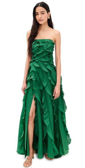 Aje Allairie Gown Forest Green 16