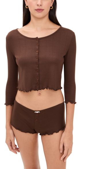 For Love & Lemons Elliana Cardigan Chocolate XL