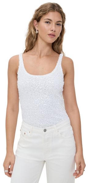 Generation Love Dina Sequin Thong Bodysuit White XXL