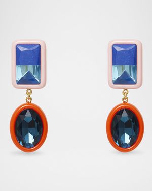 Crystal Duo Drop Earrings