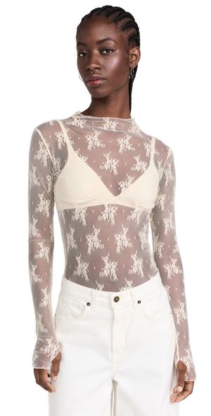 Free People Lady Lux Layering Top Evening Creme XS