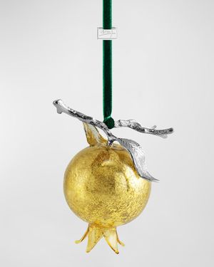 Pomegranate Glass Christmas Ornament