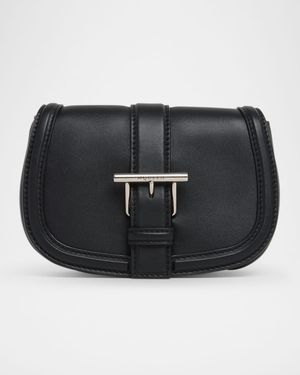 T-Bar Buckle Leather Crossbody Bag