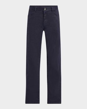 Men's Comfort Linen and Cotton Five-Pocket Pants