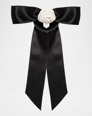 Silk Rosette Bow Barrette