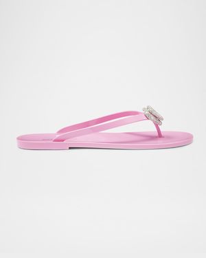 Double Heart Rubber Thong Sandals