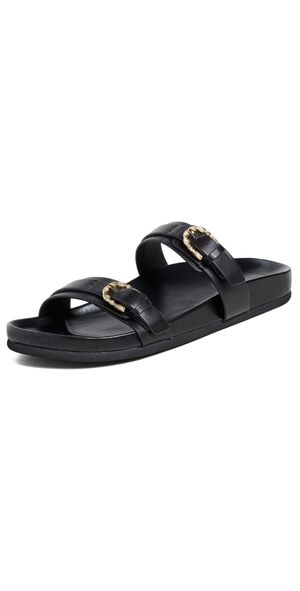 L'AGENCE Gaelle Slides Black 5