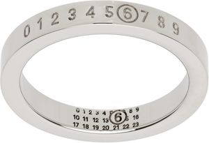 MM6 Maison Margiela Silver Minimal Logo Ring
