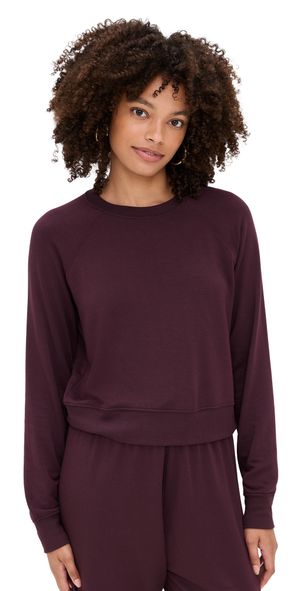 Splits59 Brooks Fleece Long Sleeve Sweatshirt Dark Cherry L