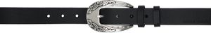 Magda Butrym Black Crystal Buckle Belt