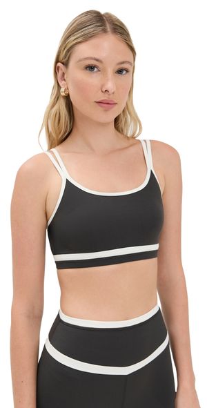 Splits59 Eva Rigor Double Strap Bra Graphite/White L