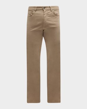 Men's Brushed Cotton 5-Pocket Trousers