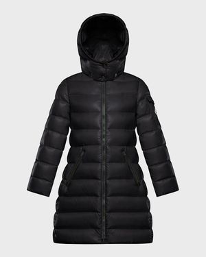 Girl's Moka Long Puffer Coat, Size 8-14