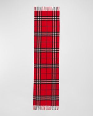 Men's Cashmere Giant Check Scarf