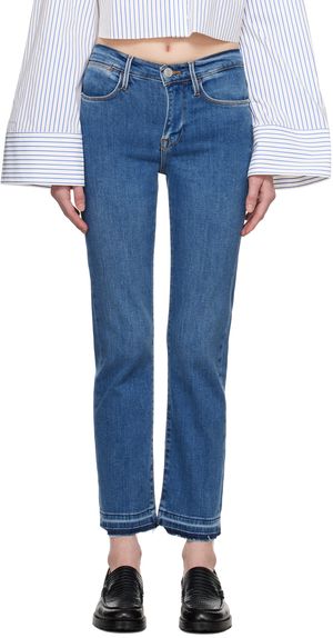 FRAME Blue 'Le High Straight' Jeans