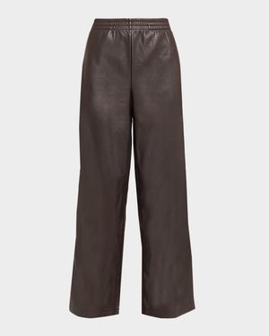 Twilight Vegan Leather Wide-Leg Pants