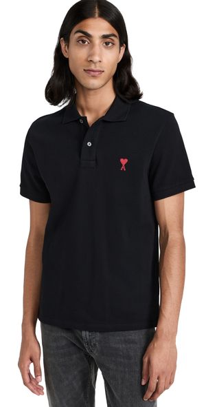 AMI AMI De Coeur Polo Shirt Black XL
