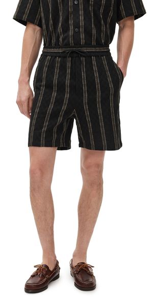 Les Deux Harry Check Dobby Shorts 6 Black M