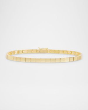 Thin Flash Tile Chain Bracelet in 14K Yellow Gold