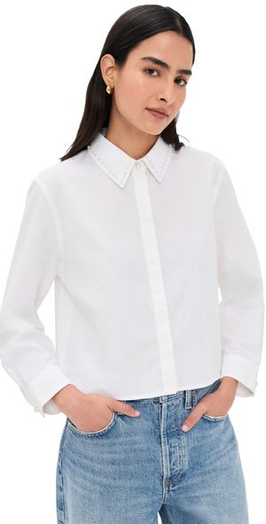 Velvet Jocelyn Button Down White M