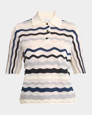 Zigzag Striped Knitwear Top