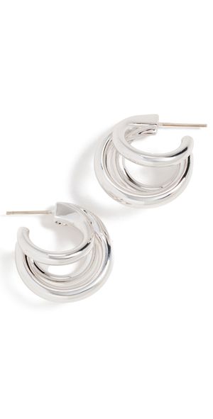 Jennifer Fisher Triple Lilly Huggies Silver One Size