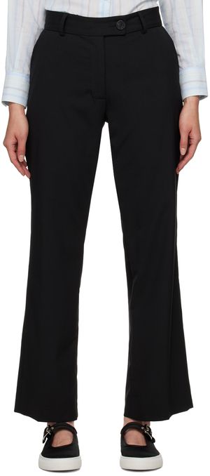 Ernest W. Baker Black Button Trousers