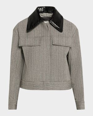 Jaspé Wool Cropped Jacket