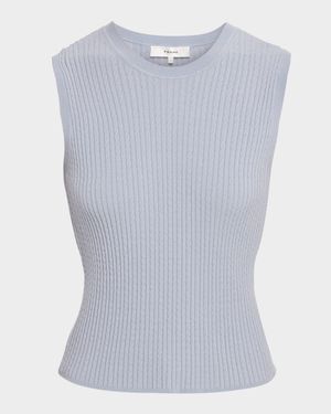 The Fine Cable-Knit Sleeveless Top