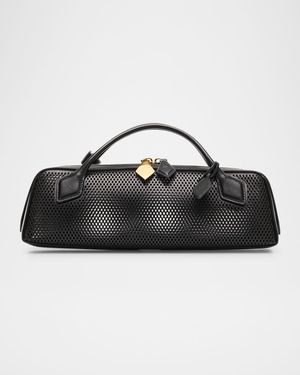 Le Teckel Clutch Bag in Fishnet Leather