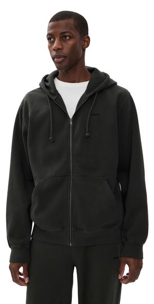 Katin Embroidered Full Zip Hood Fleece Black Wash S