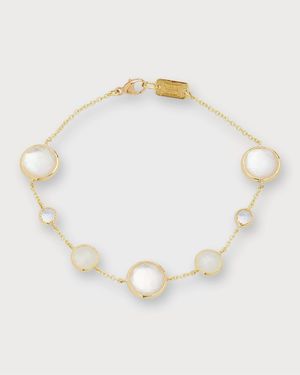 7-Stone Link Bracelet in 18K Gold