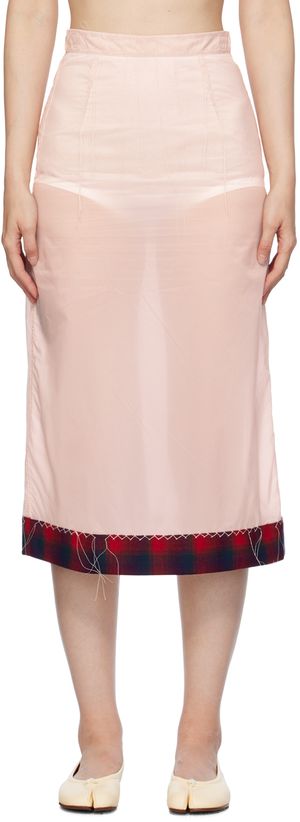 Maison Margiela Pink Loose Thread Midi Skirt