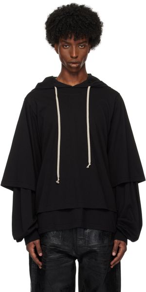 Rick Owens DRKSHDW Pull à capuche Hustler noir - Porterville