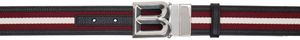 Bally Black & Red B Bold Reversible Belt