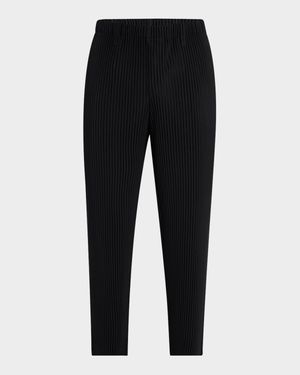 Men's Pleated Flat-Front Pants