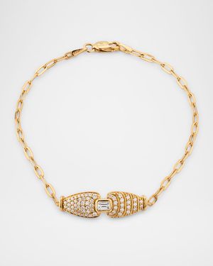 18K Adire Pave Diamond Chain Bracelet