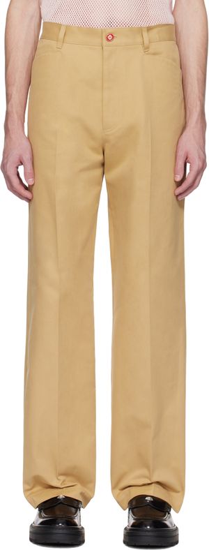 Casablanca Tan Cotton Chino Trousers