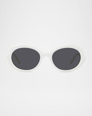Round Slim Acetate Sunglasses