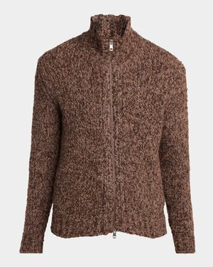 Men's Wool Knit Full-Zip Sweater