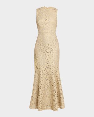 Reese Metallic Lace Gown