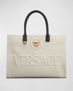La Medusa Logo Canvas Tote Bag