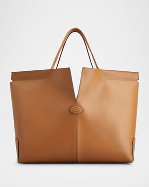 Medium Leather Di Folio Tote Bag